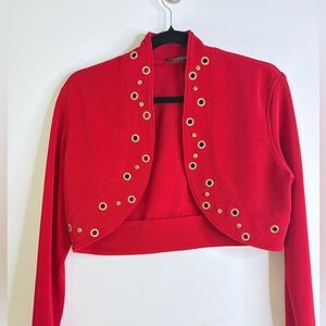 Marshall Rousso Red Jacket with Gold Accents